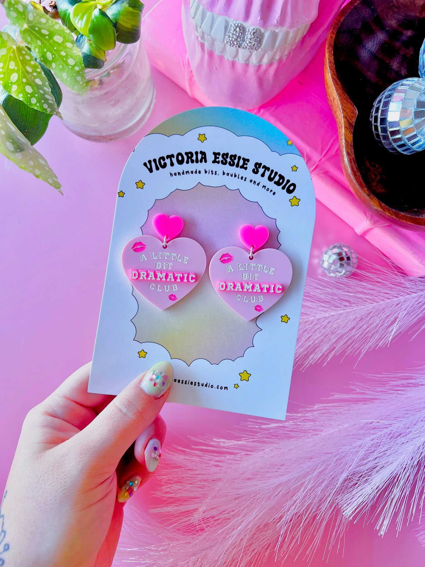 A Little Bit Dramatic Heart Earrings