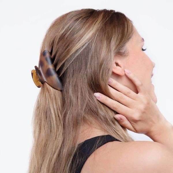 Kitsch | Recycled Plastic Medium Claw Clips 2pc - Black & Tort