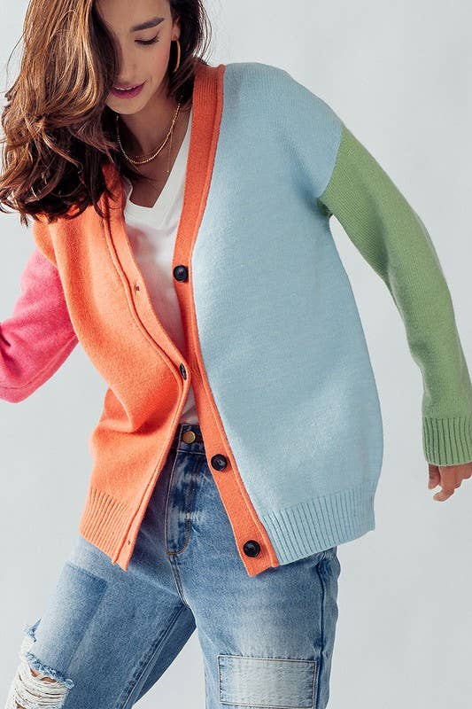 Bold, Bright, and basically Unstoppable Color Block Sweater