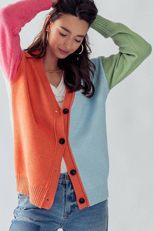 Bold, Bright, and basically Unstoppable Color Block Sweater