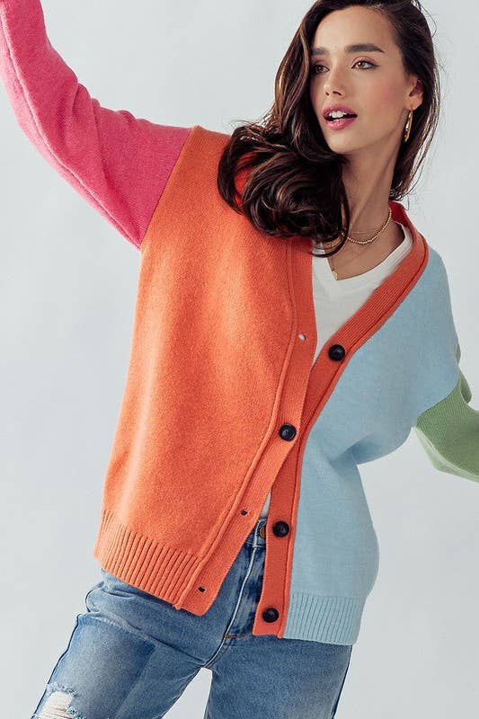 Bold, Bright, and basically Unstoppable Color Block Sweater