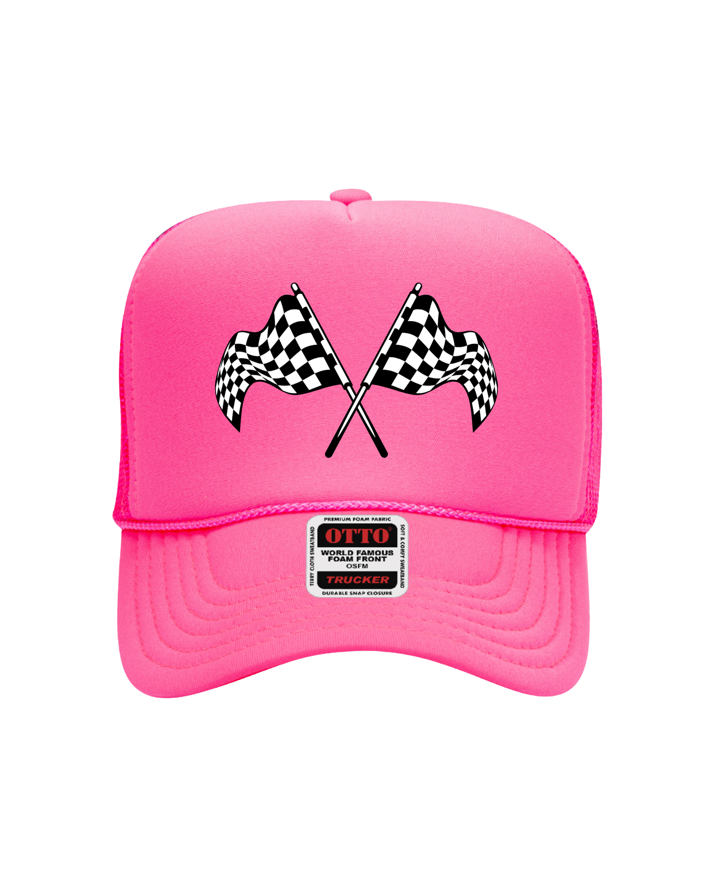 Finish Line Trucker Hat (Pink)