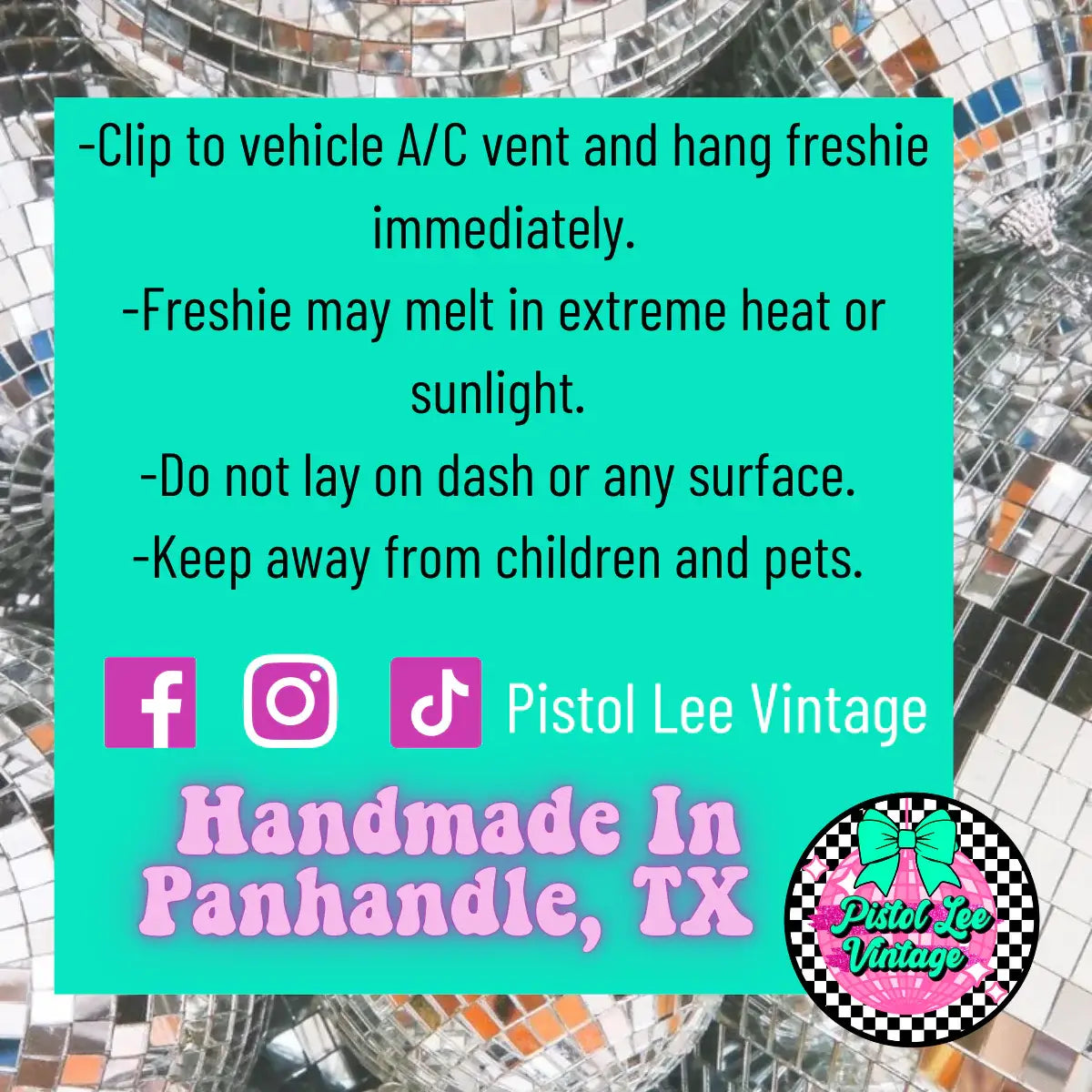 Smiley Face Freshie Vent Clips