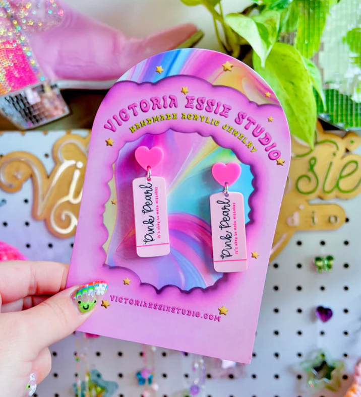 Pink Eraser Earrings