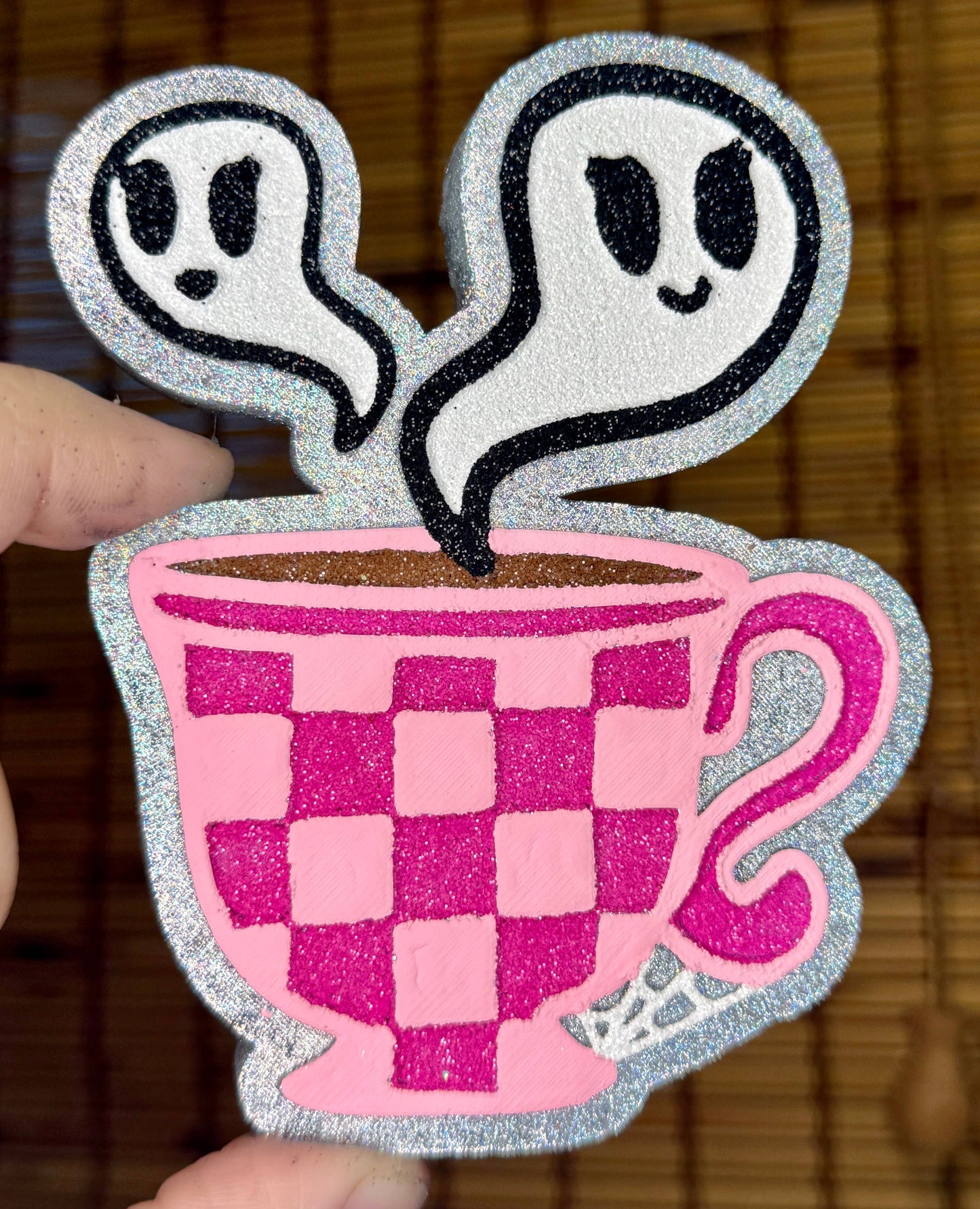 Ghost Coffee Cup Freshie | Car Air Freshener | Halloween