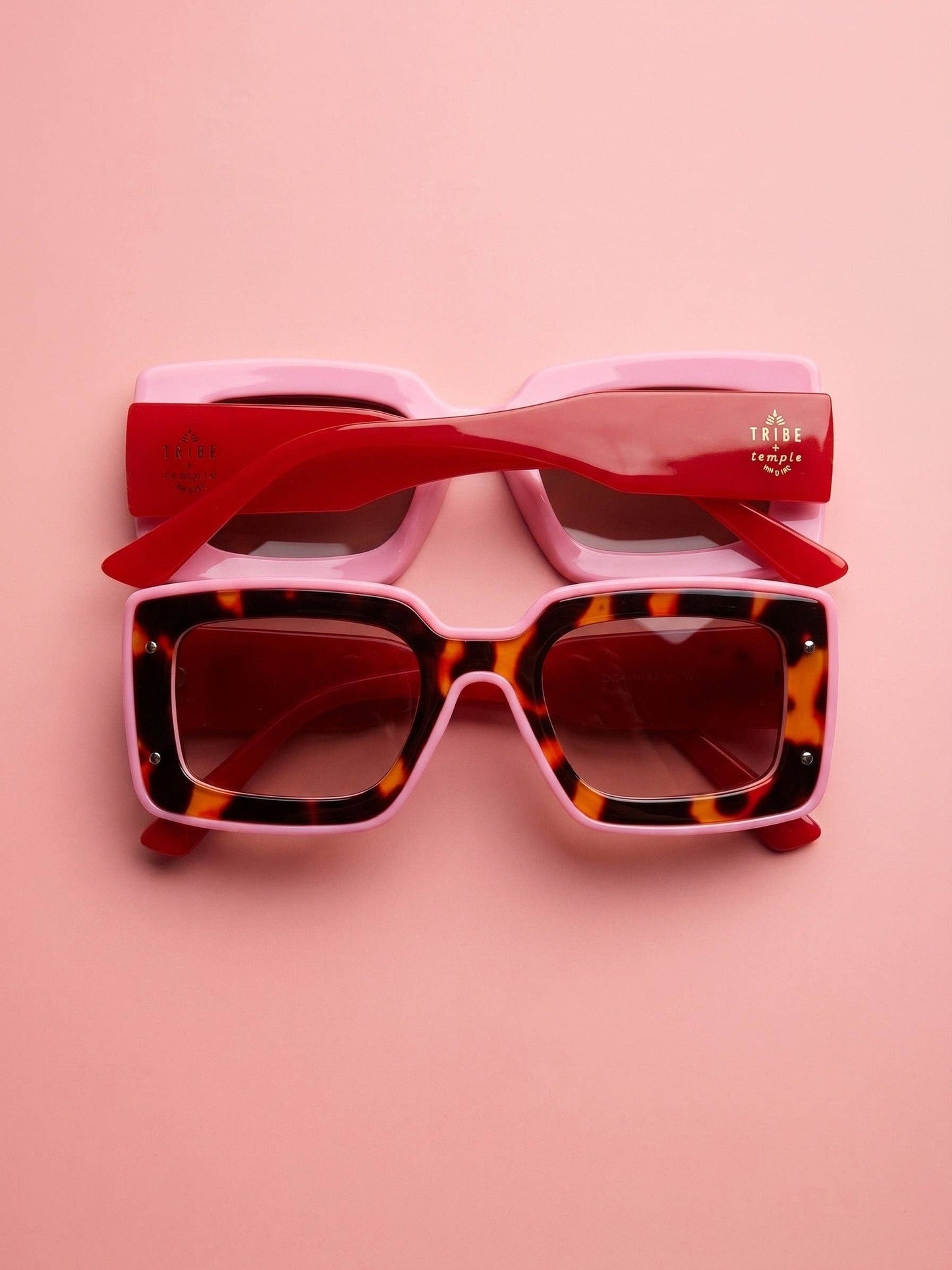 Deco Sunglasses Pink + Red