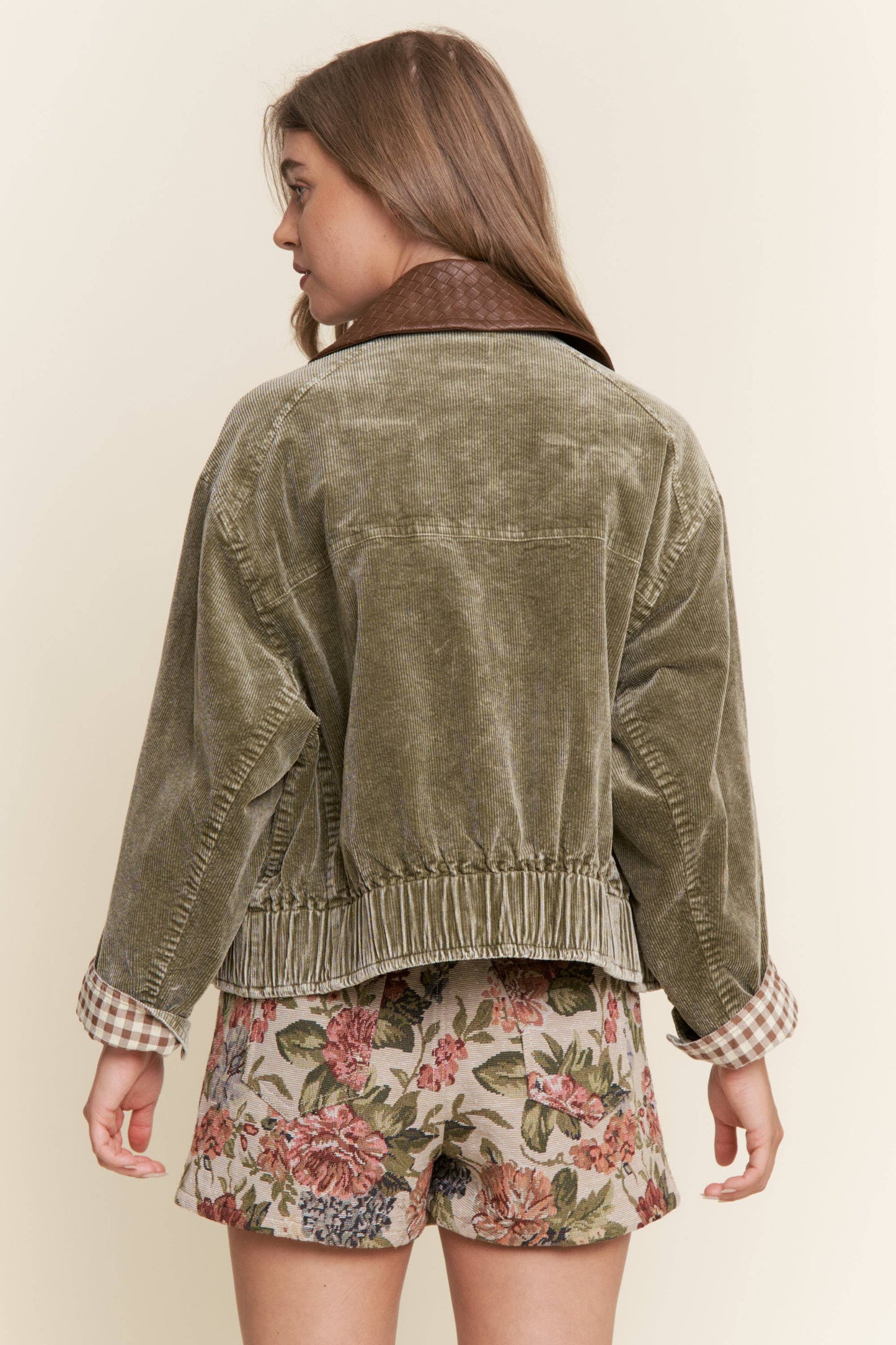 Mineral Wash Corduroy Bomber Jacket