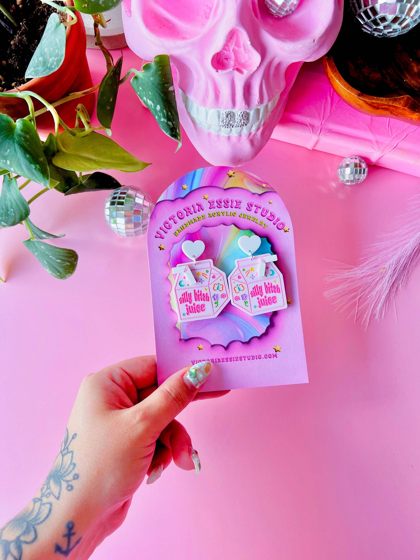 Silly Btch Juice Earrings