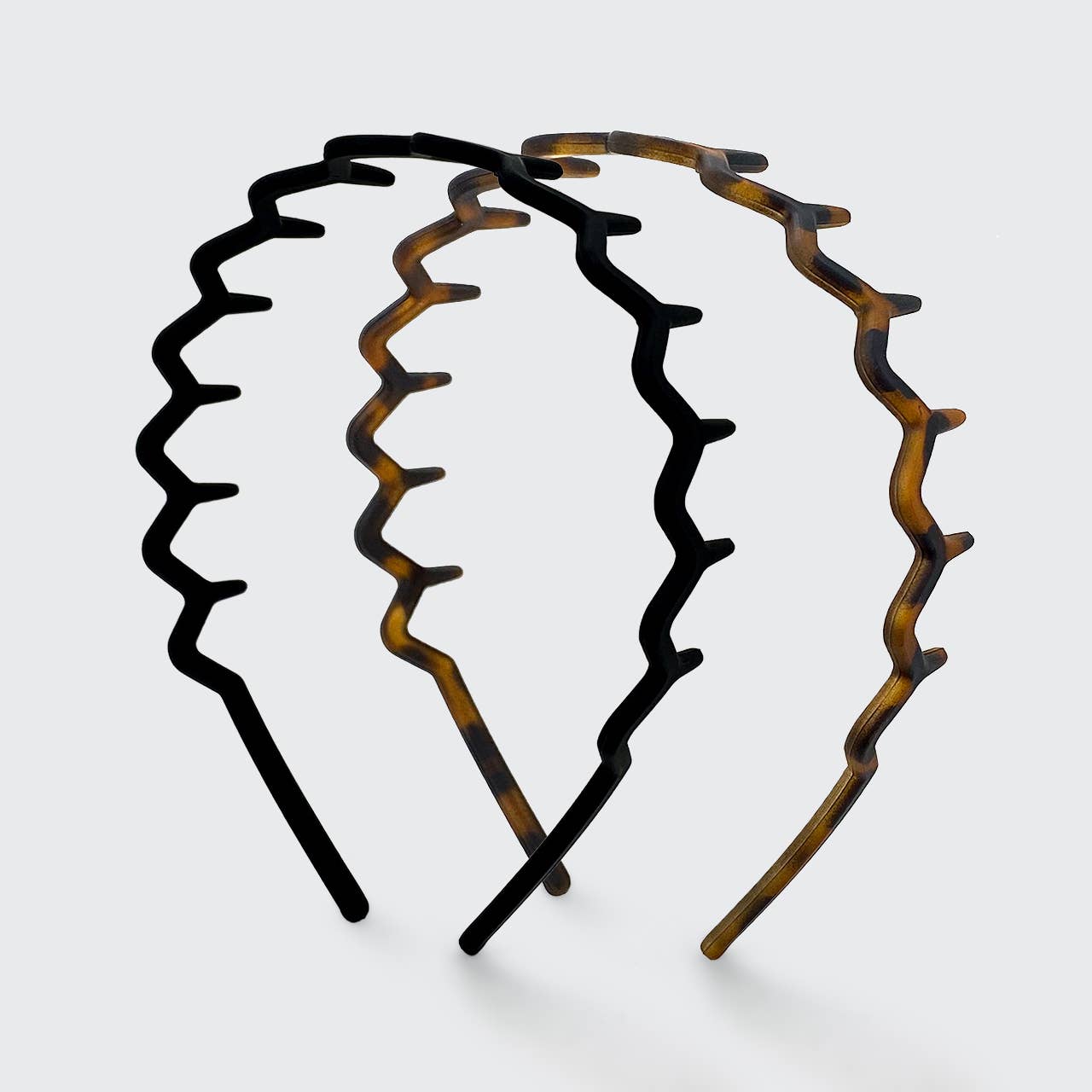 Kitsch | Zig Zag Headband 2pc - Black & Tort