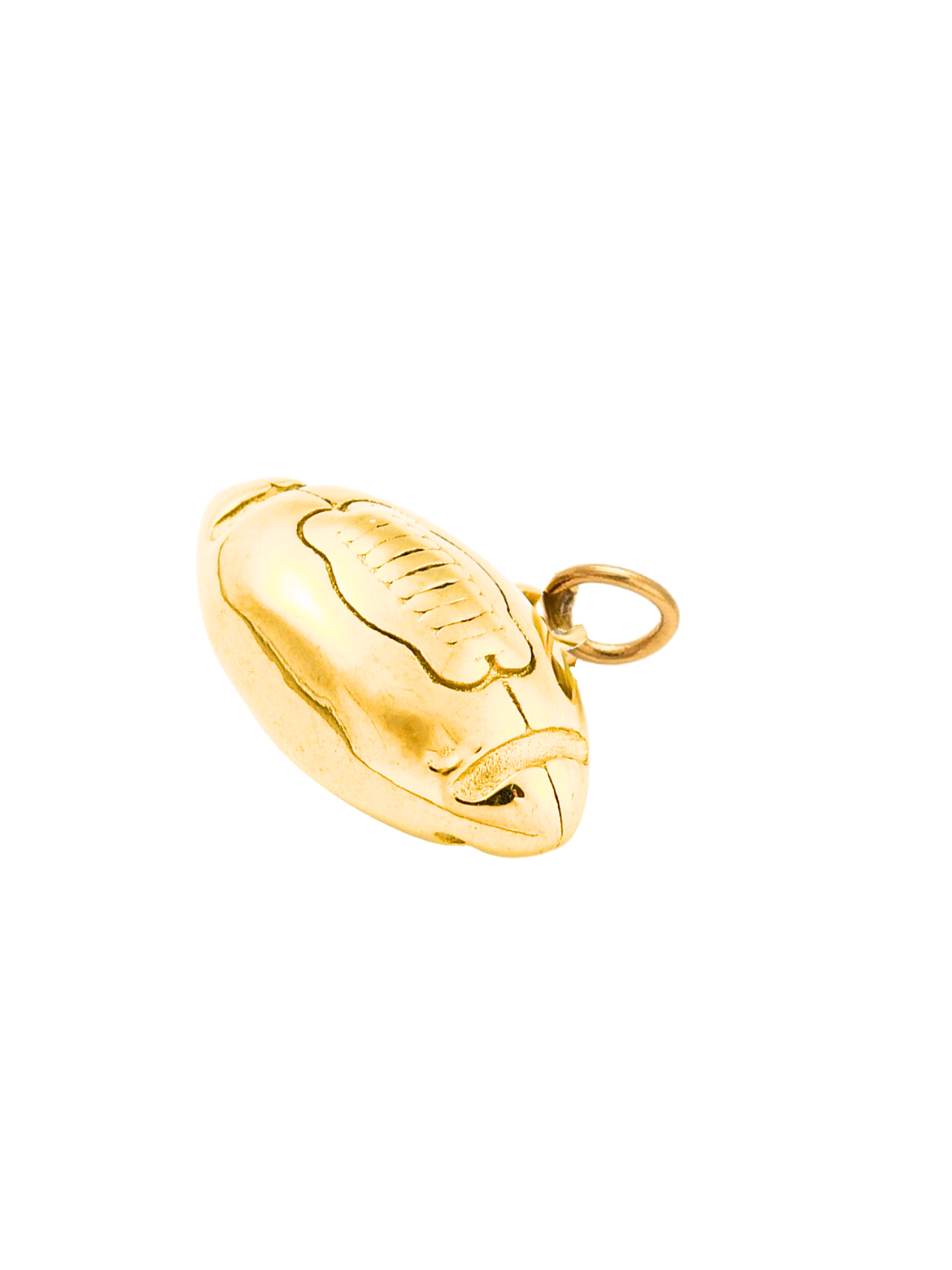 * Gold Engraved Football Charm