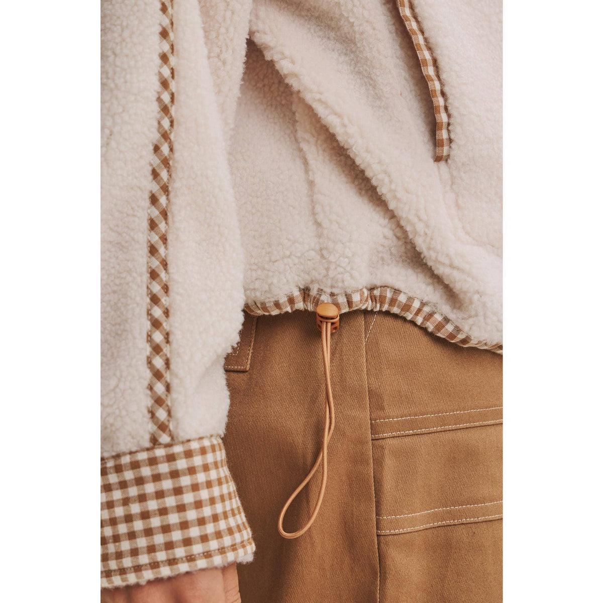 Cozy Gingham Sherpa