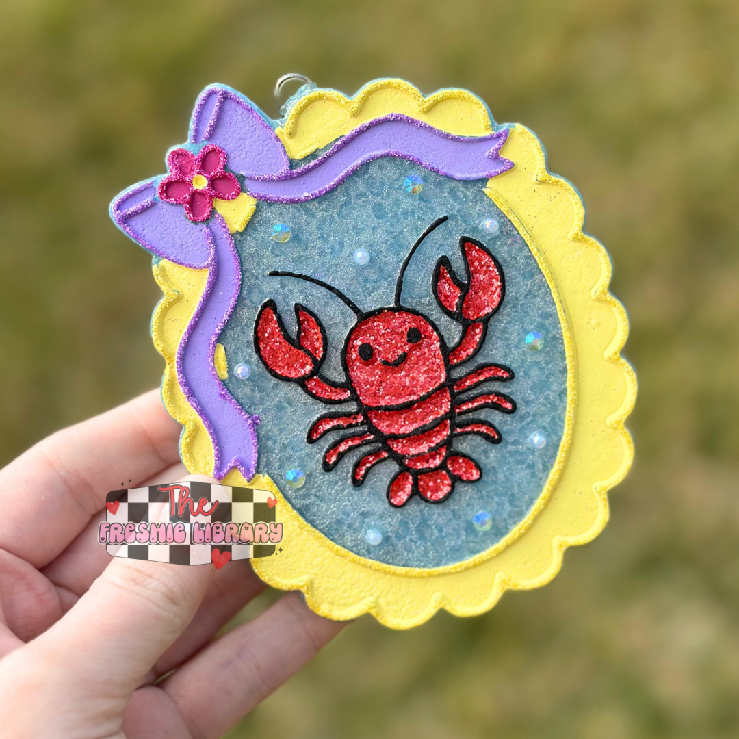 Scalloped Lobster Frame Car Freshener
