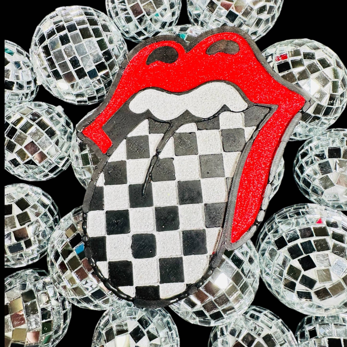 Checkered Tongue Car Freshie