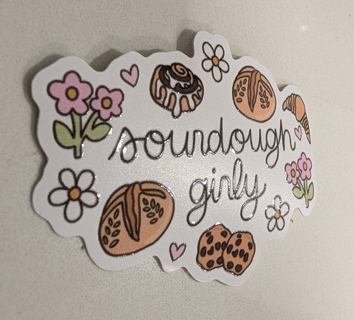 Sourdough Baking Girly Textured Sticker