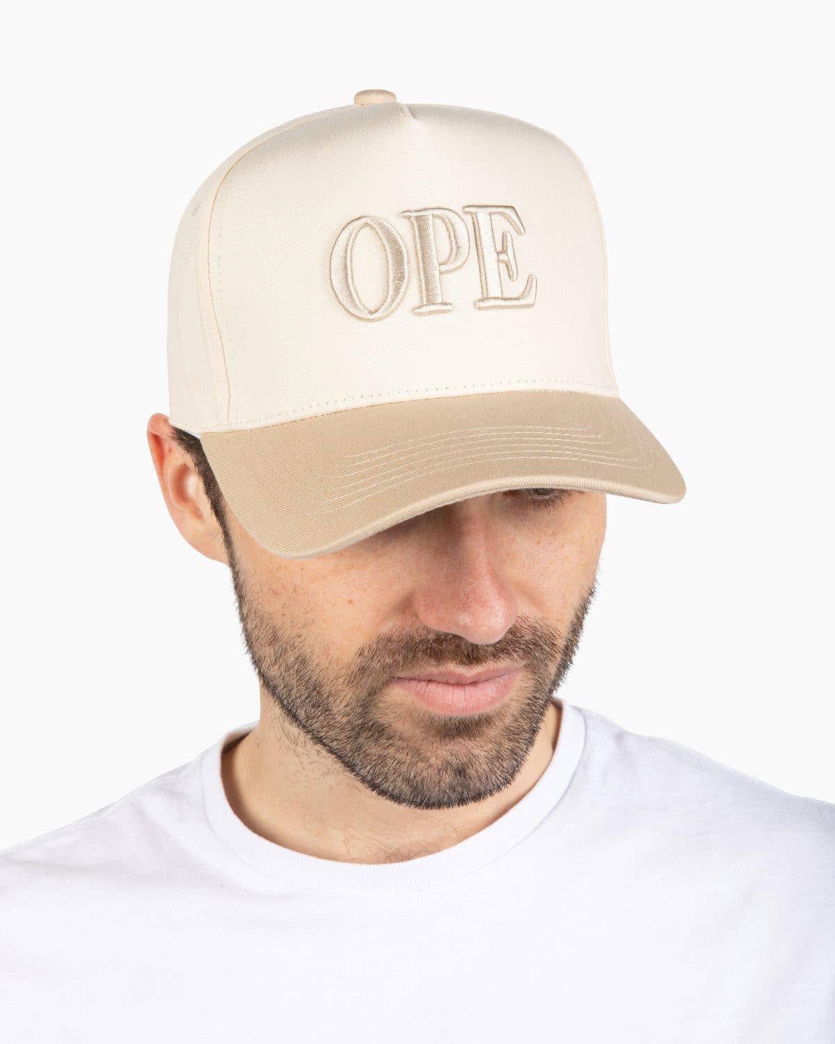 OPE Midwest Unisex Trucker Hat - Khaki & Cream