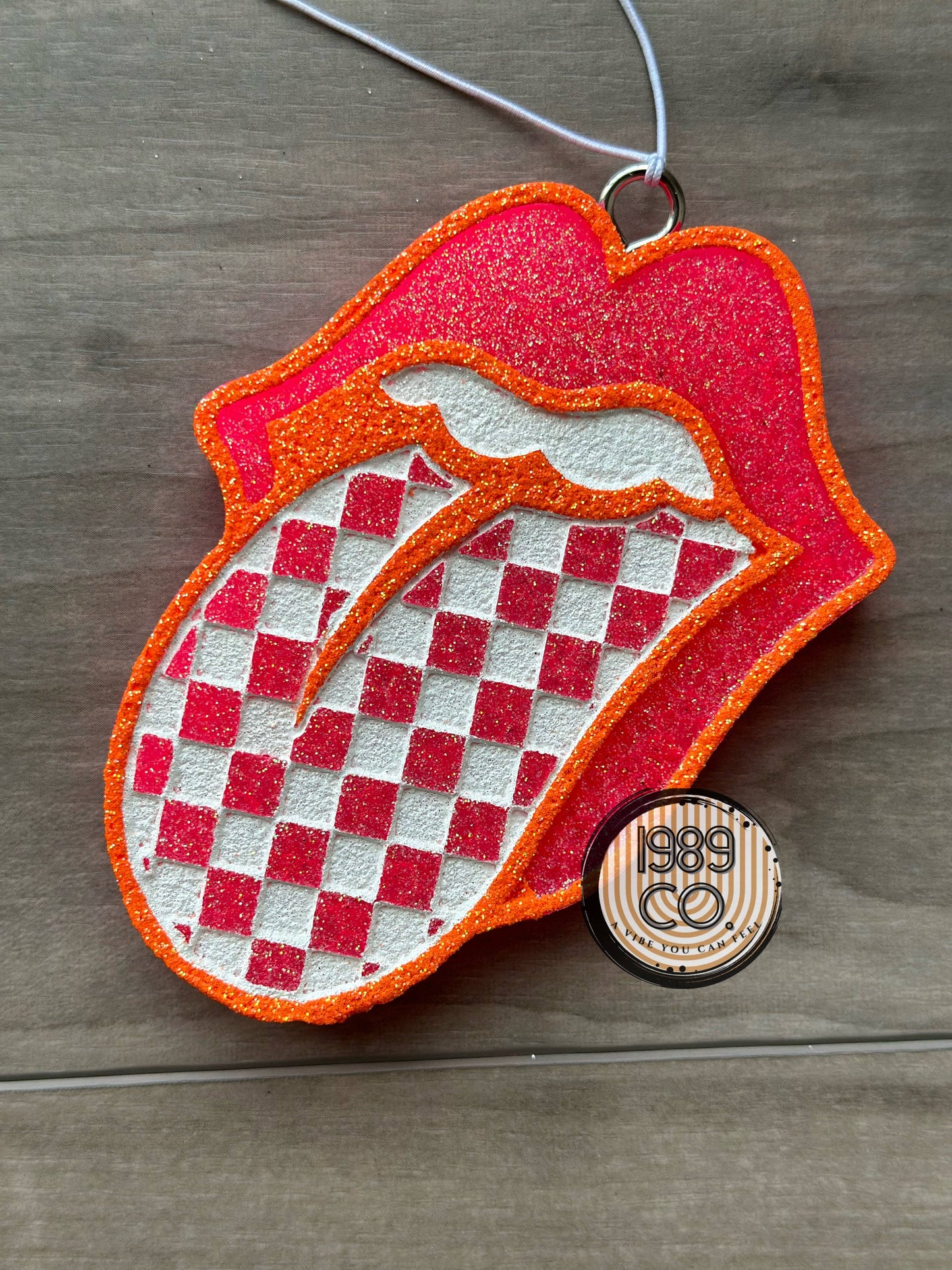 Checkered Tongue Car Freshie