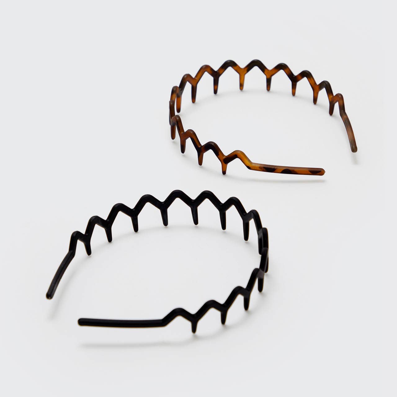 Kitsch | Zig Zag Headband 2pc - Black & Tort