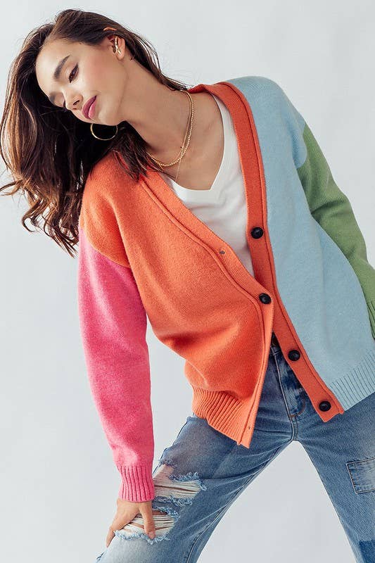 Bold, Bright, and basically Unstoppable Color Block Sweater