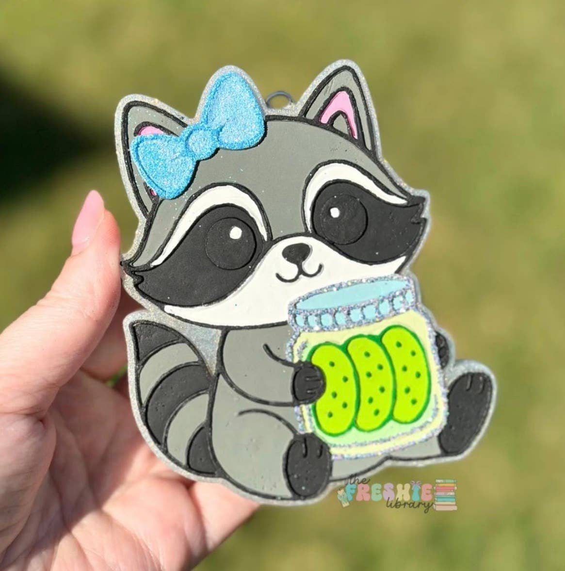 Pickle Raccoon Car Freshie