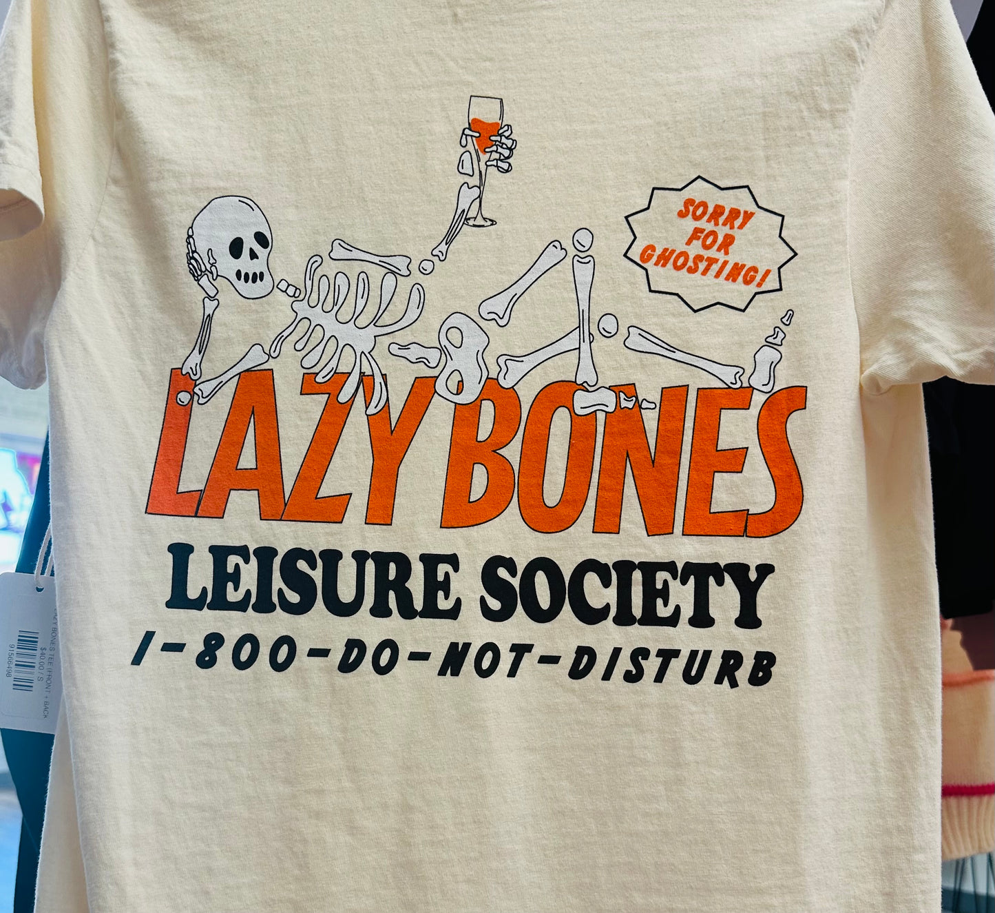 LAZY BONES TEE (FRONT + BACK)