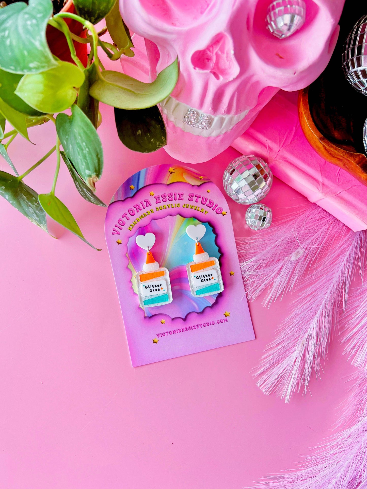 Glitter Glue Earrings