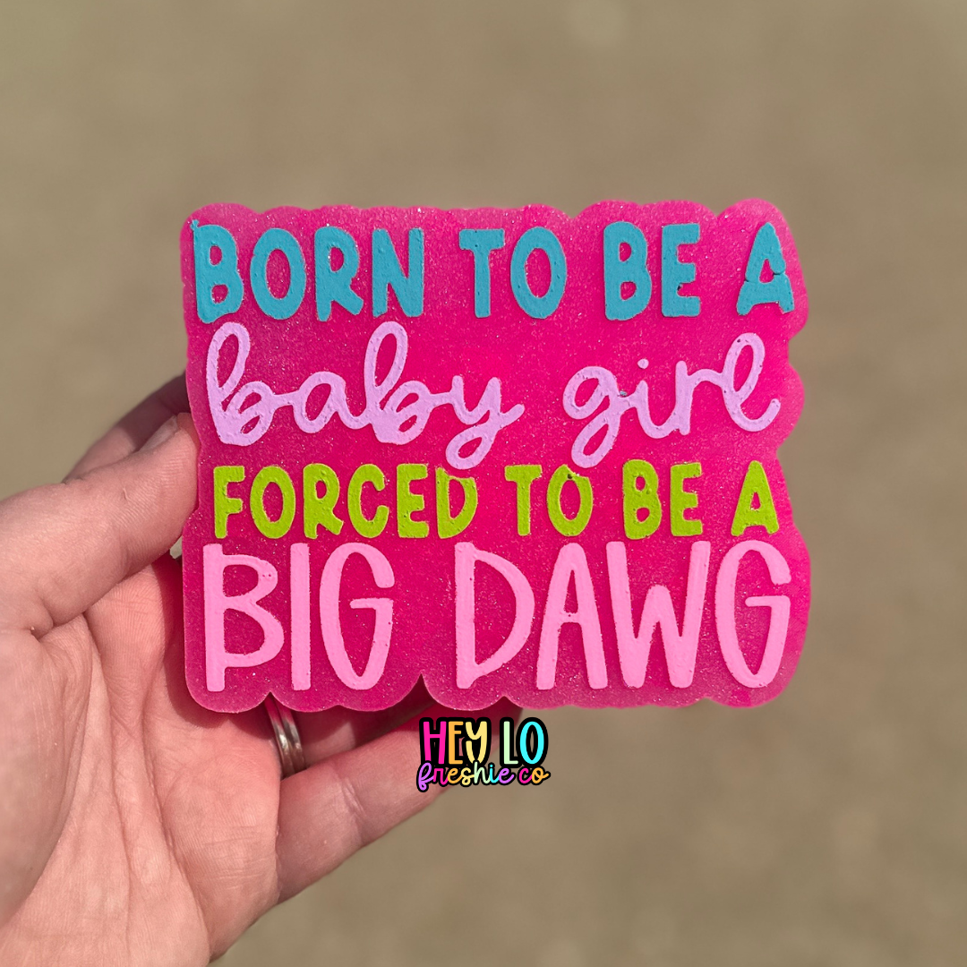 Baby Girl, Forced To Be A Big Dawg | Trendy Car Freshie