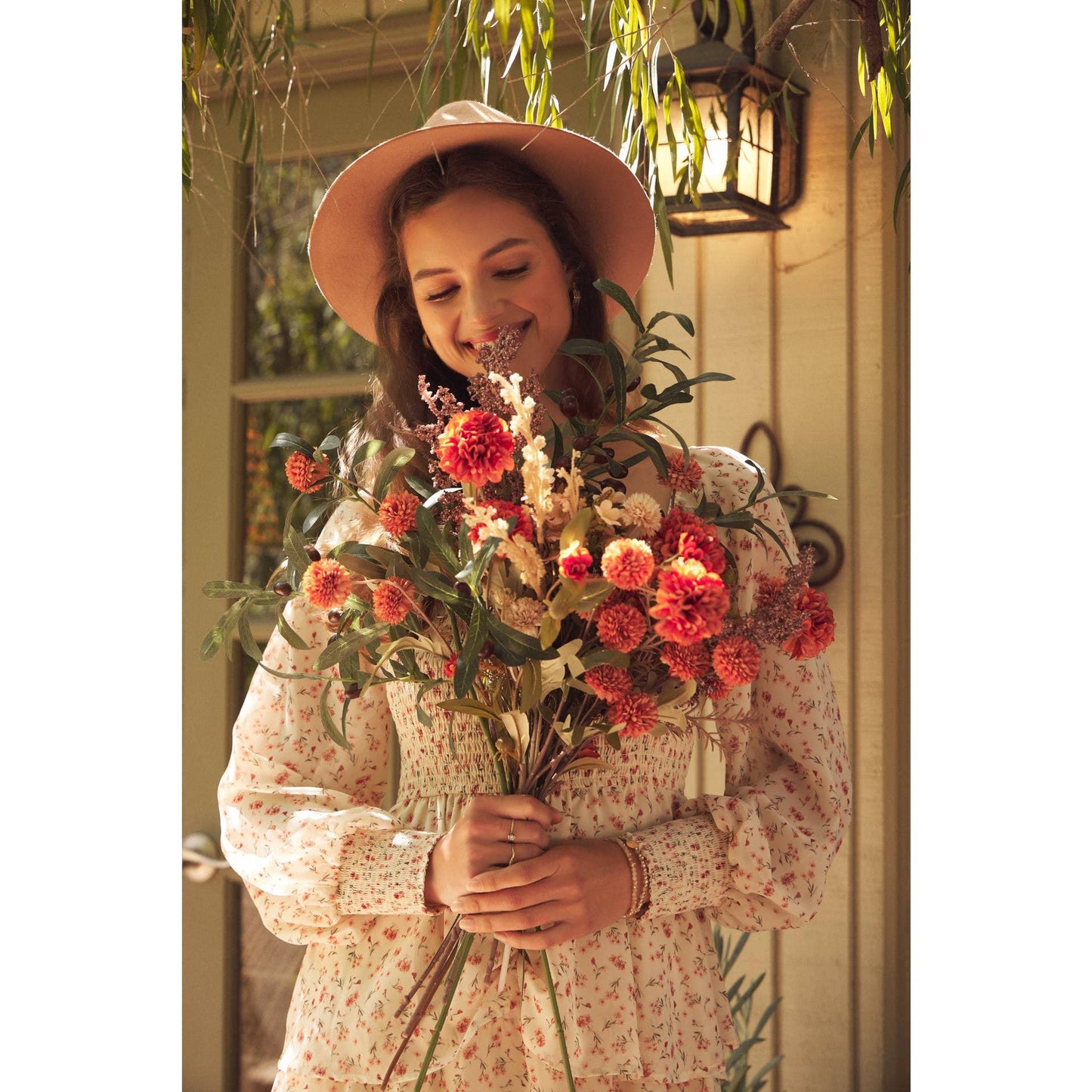 In February | Garden Floral Chiffon Maxi Dress