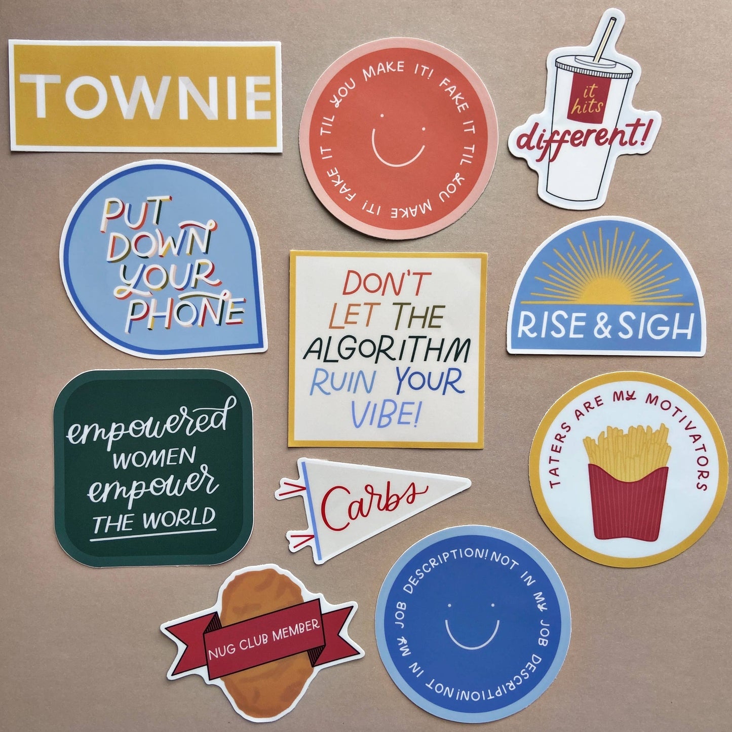 Carbs Vinyl Sticker | Funny Food Stickers, Pennant Sticker