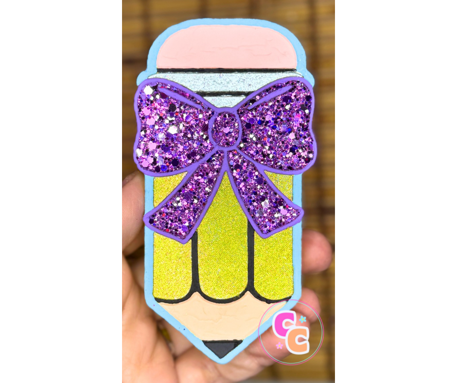 Pencil Bow Freshie | Car Air Freshener | Teacher Freshie