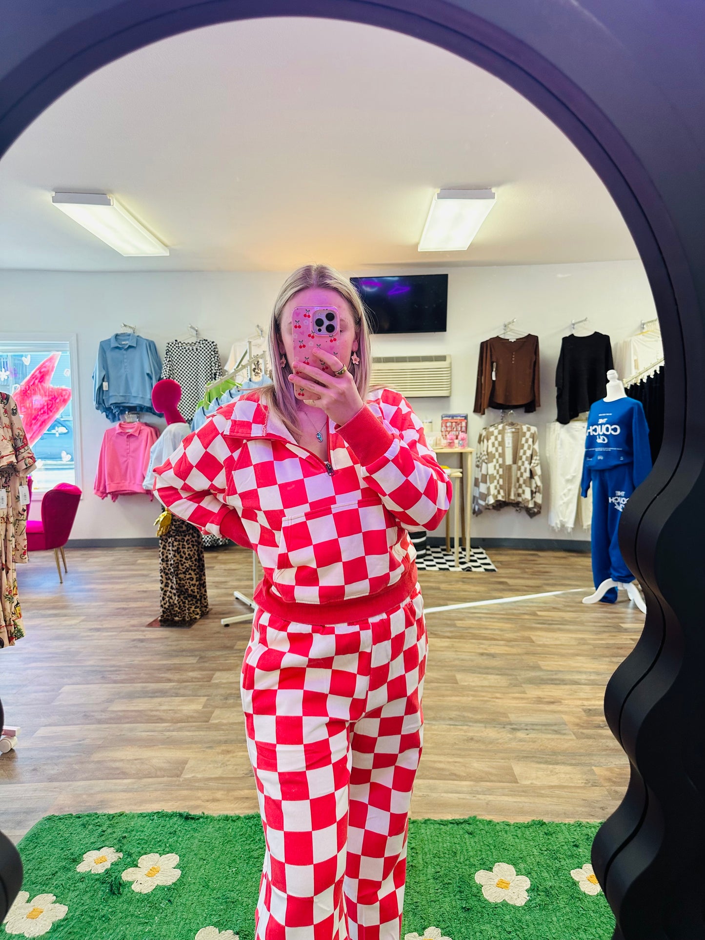 Cozy Checker Sweats