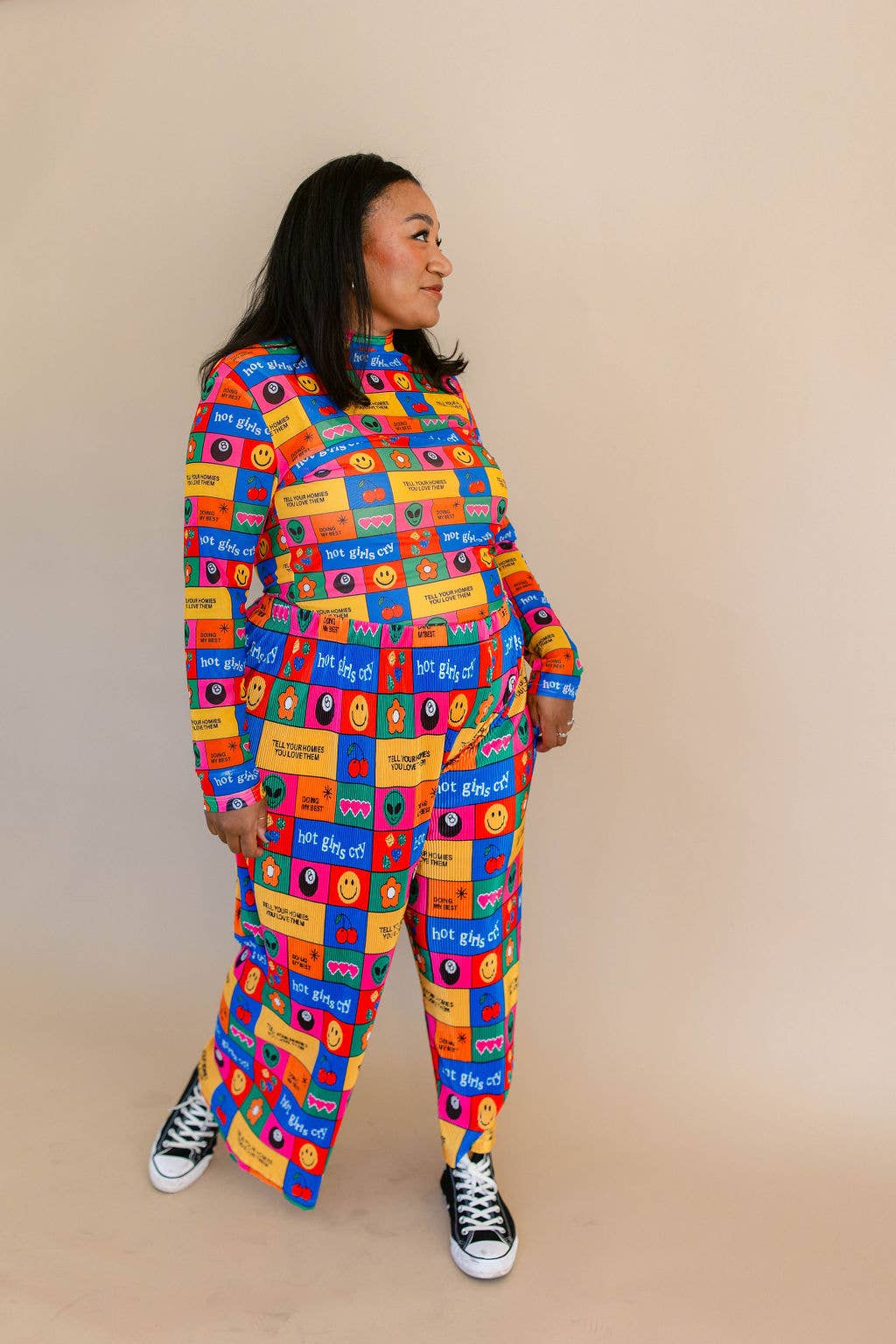 Working On Myself Peekaboo Mesh Top