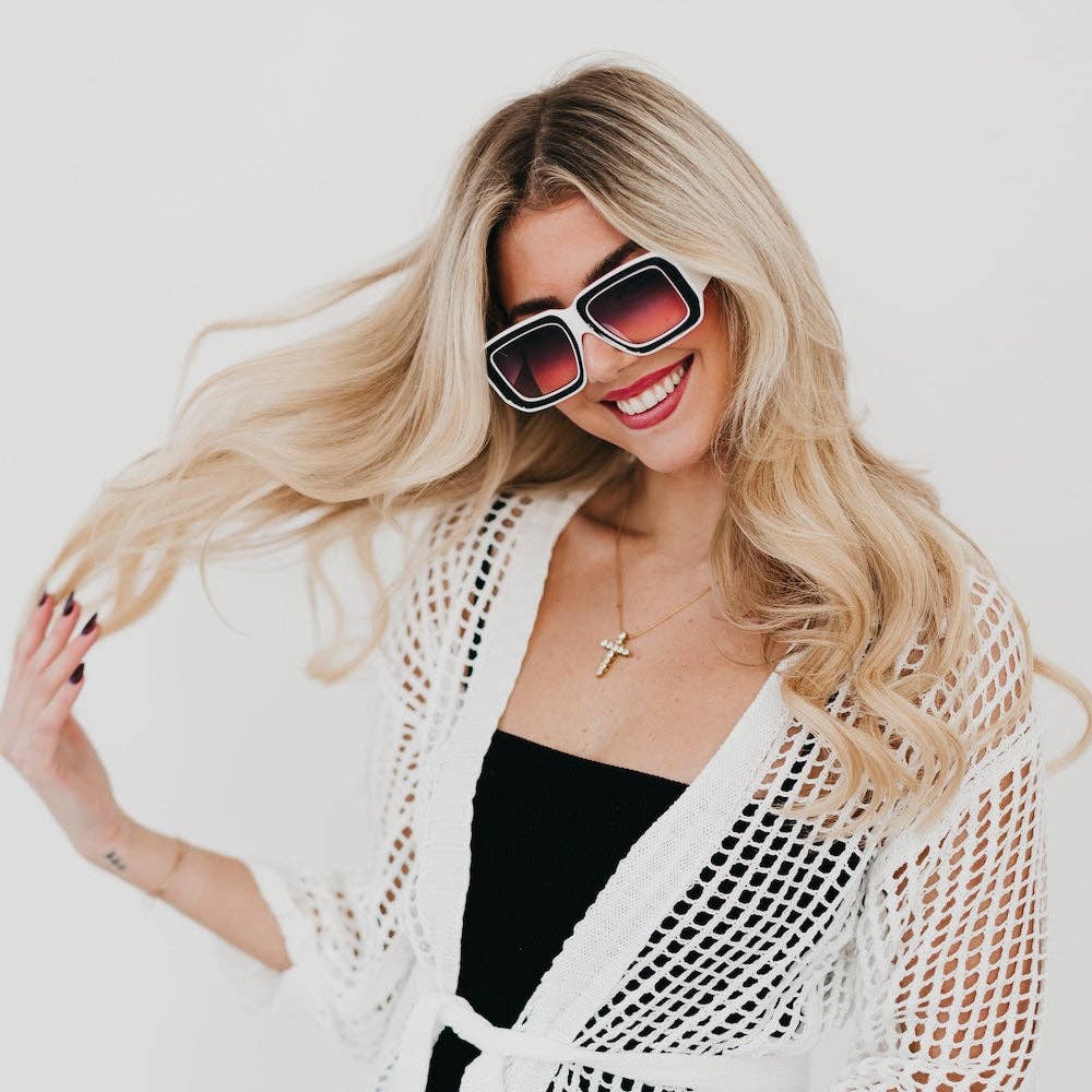 Nicolette Retro Oversized Square Sunglasses Wholesale