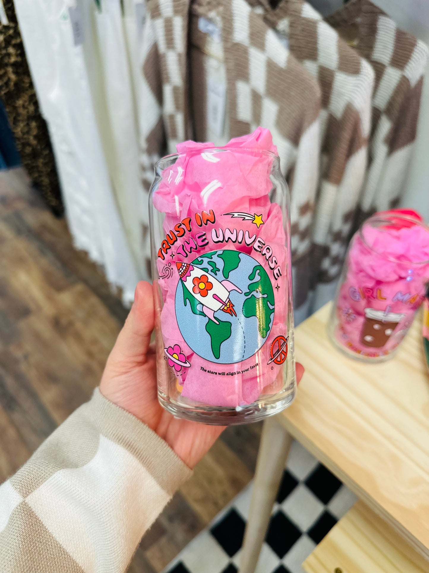 Trust the Universe Glass Cup