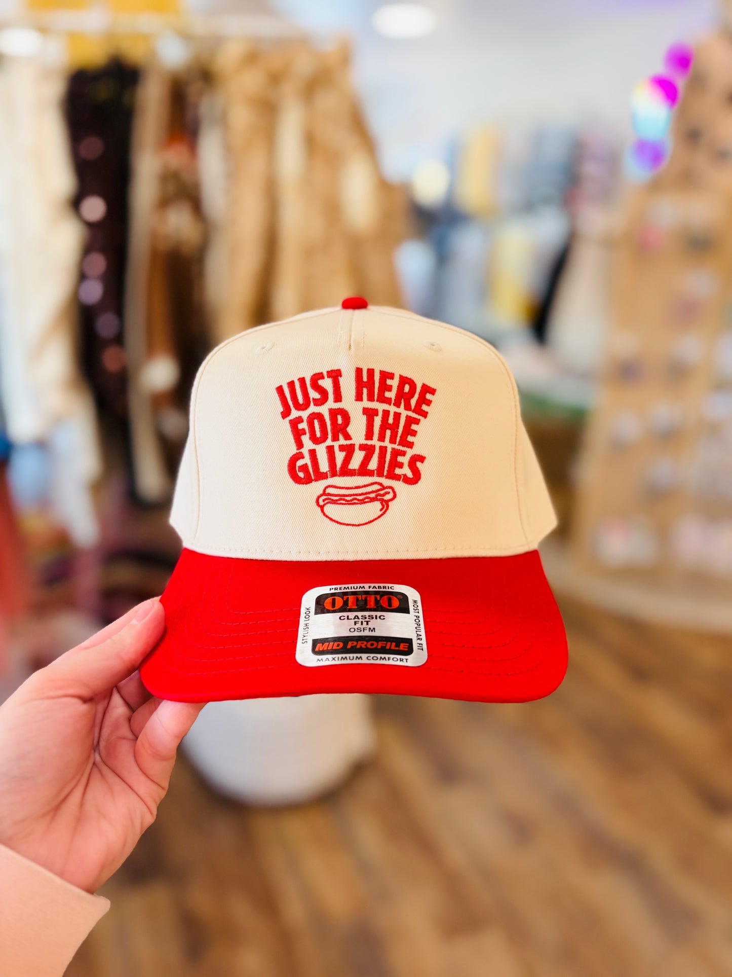 ‘Just here for the Glizzies’ Trucker Hat