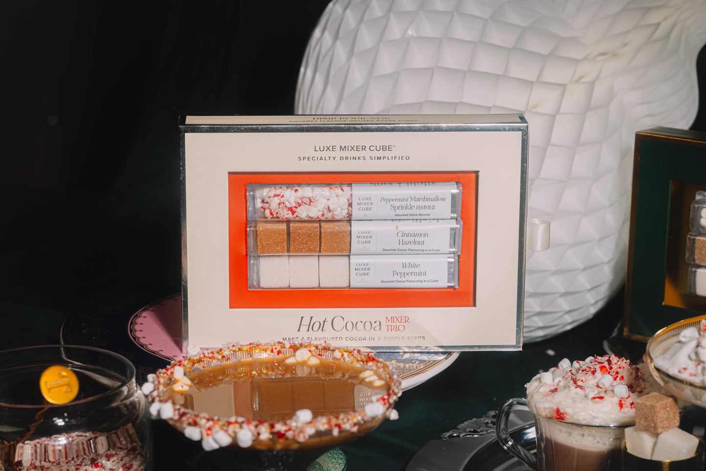 Hot Cocoa Mixer Kit with Shimmer Marshmallow Rimmer