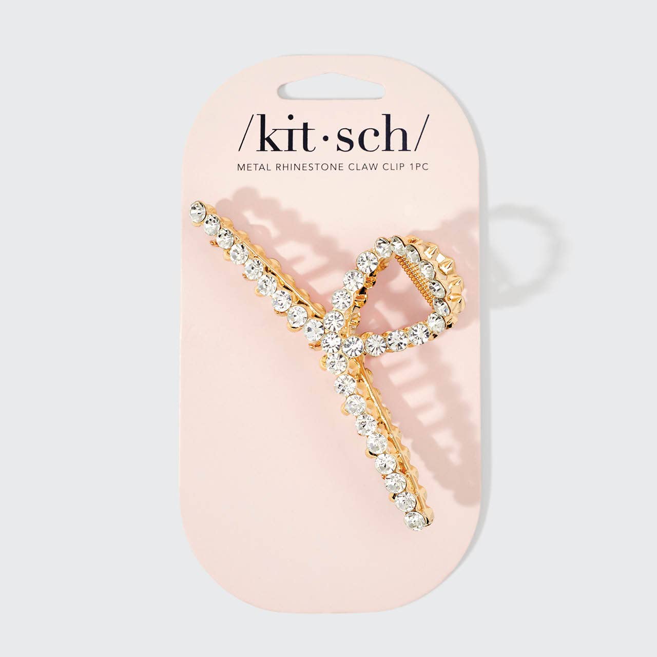 Kitsch | Metal Rhinestone Loop Claw Clip 1pc- Gold