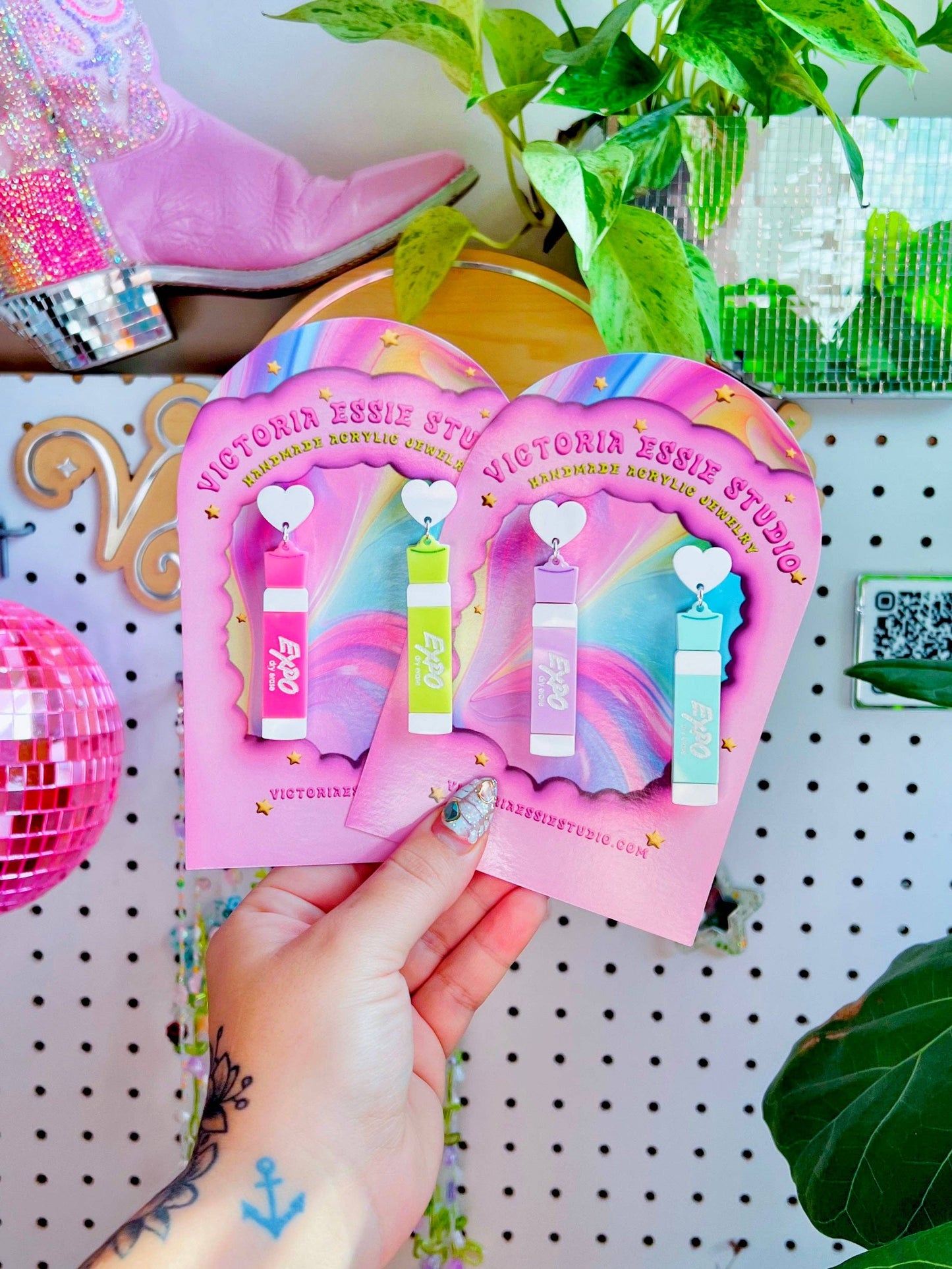 Dry Erase Marker Earrings