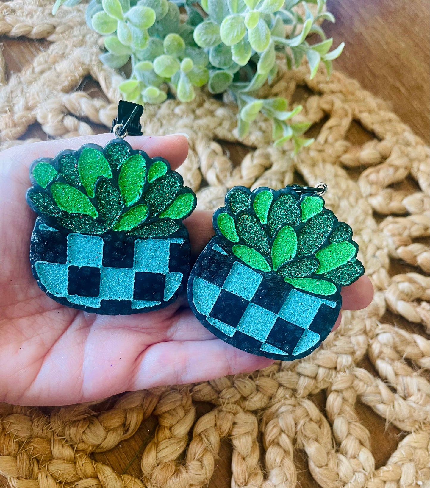 Succulent Plant Vent Car Freshie Set of 2