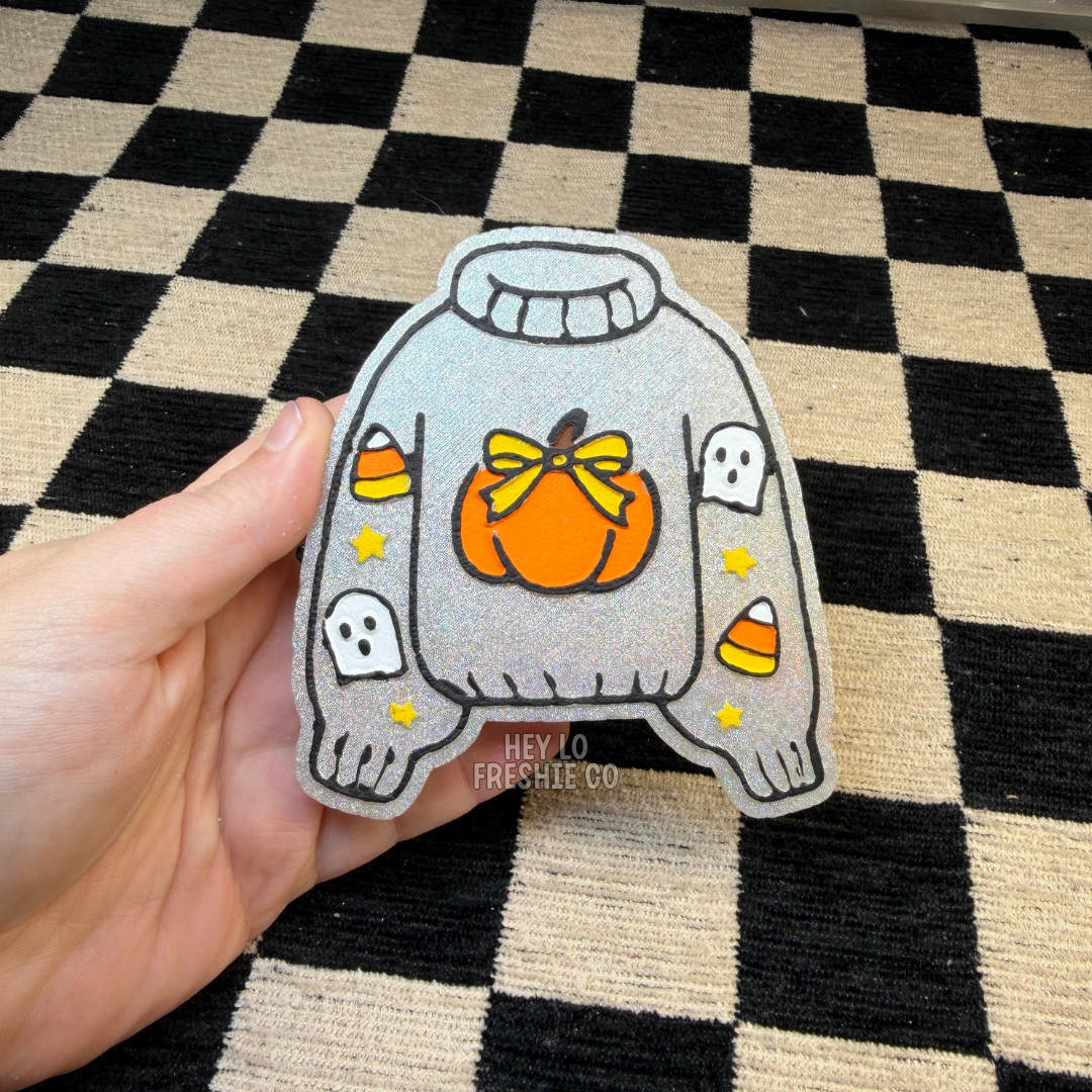 Pumpkin Sweater | Fall Car Freshie