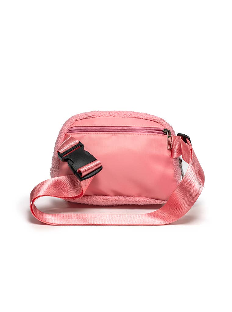 Pink & White Checkered Belt Bag