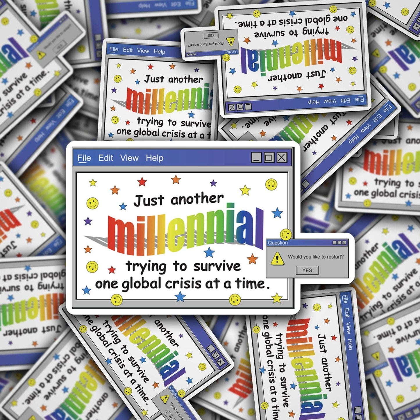 Vinyl Decal Just Another Millennial Trying To Survive