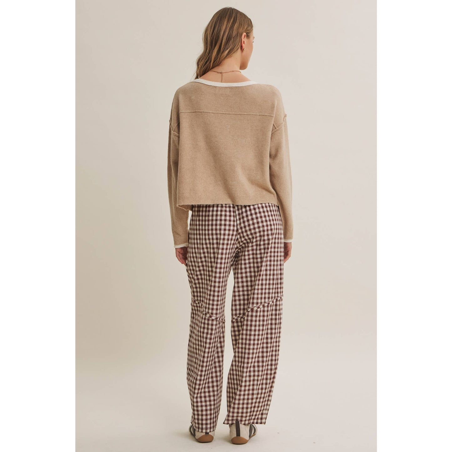Gingham Cotton Pants