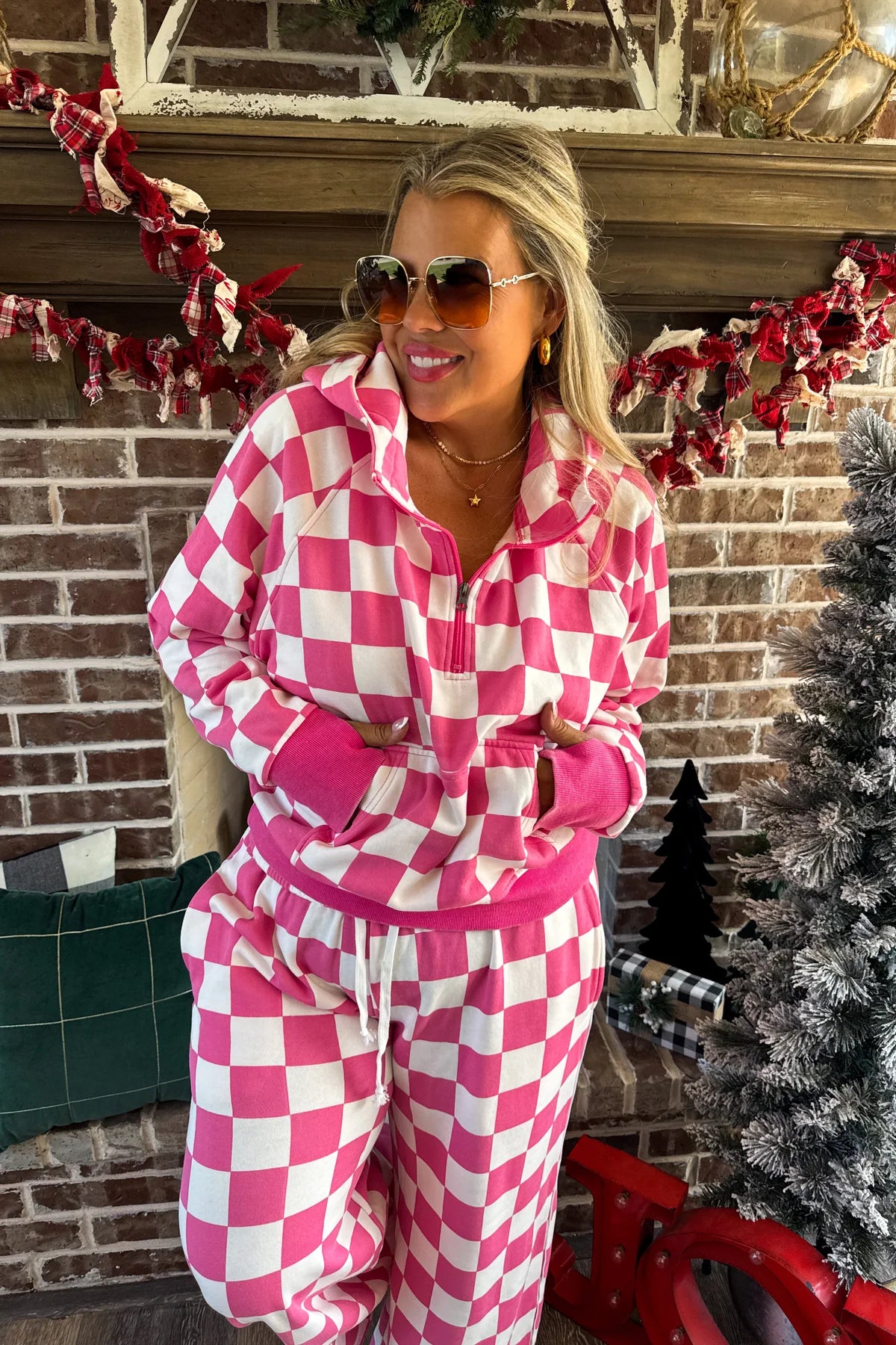 Cozy Checker Sweats