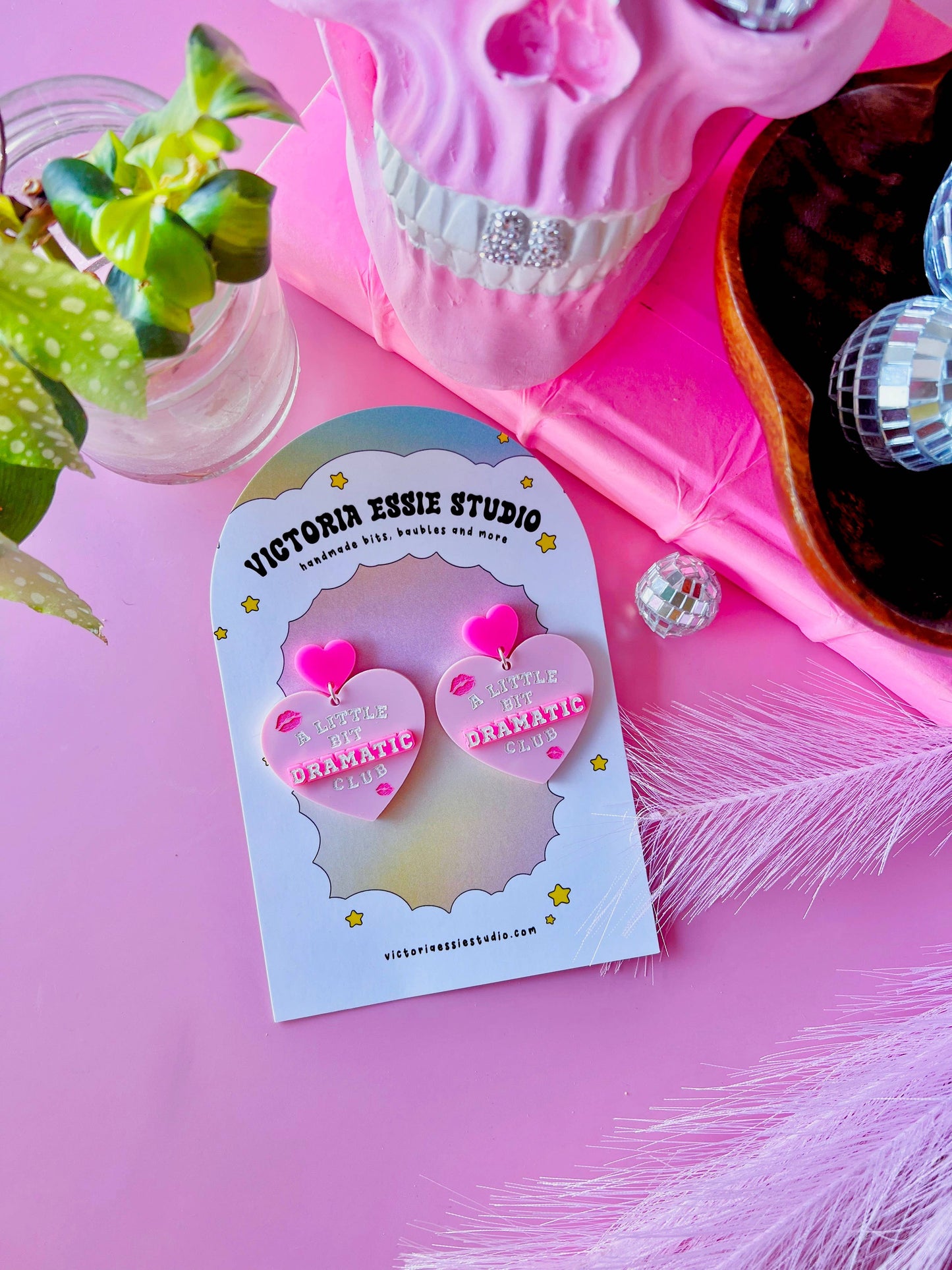 A Little Bit Dramatic Heart Earrings