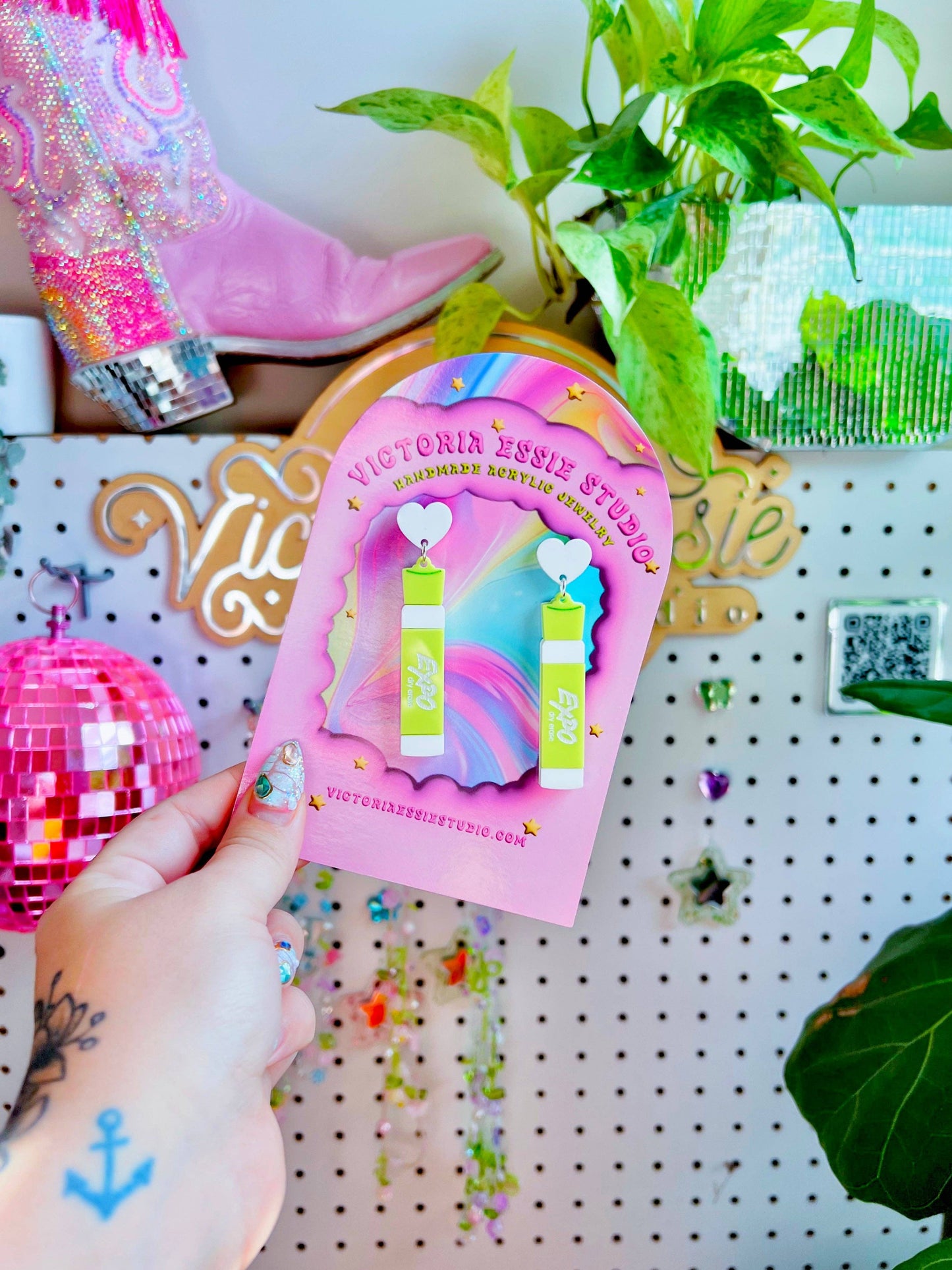 Dry Erase Marker Earrings