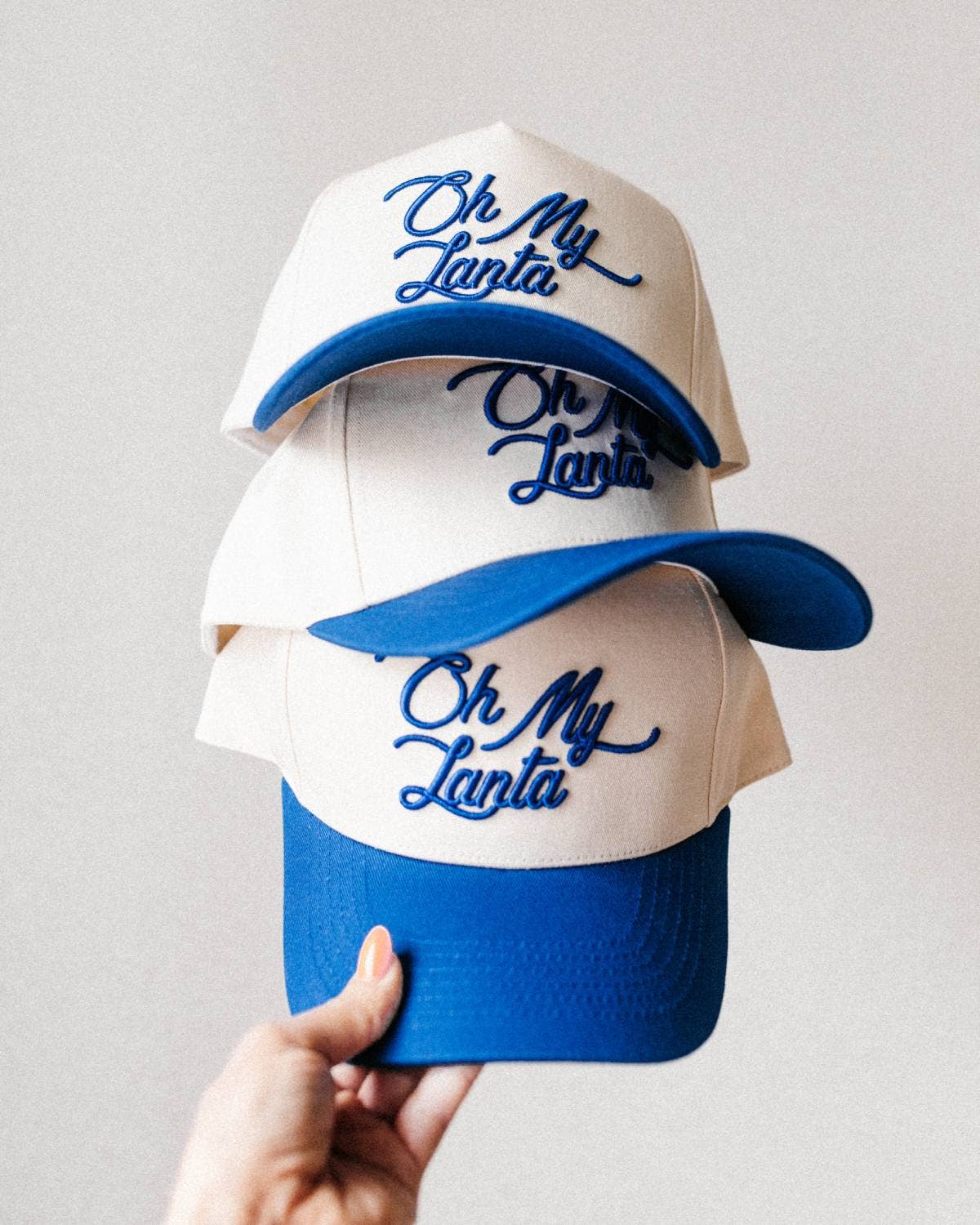Oh My Lanta Hat - Blue & Cream