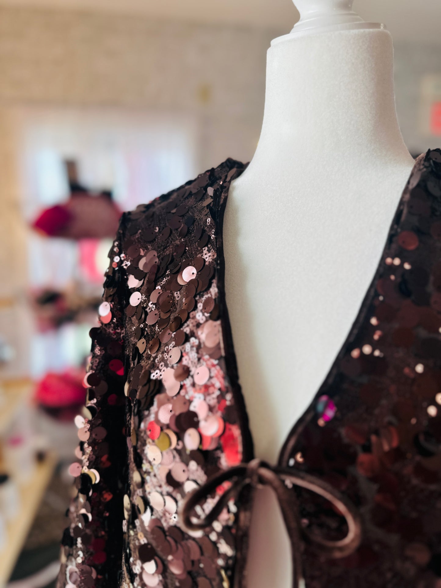 Skies Are Blue | Midnight Muse Velvet Tie Top