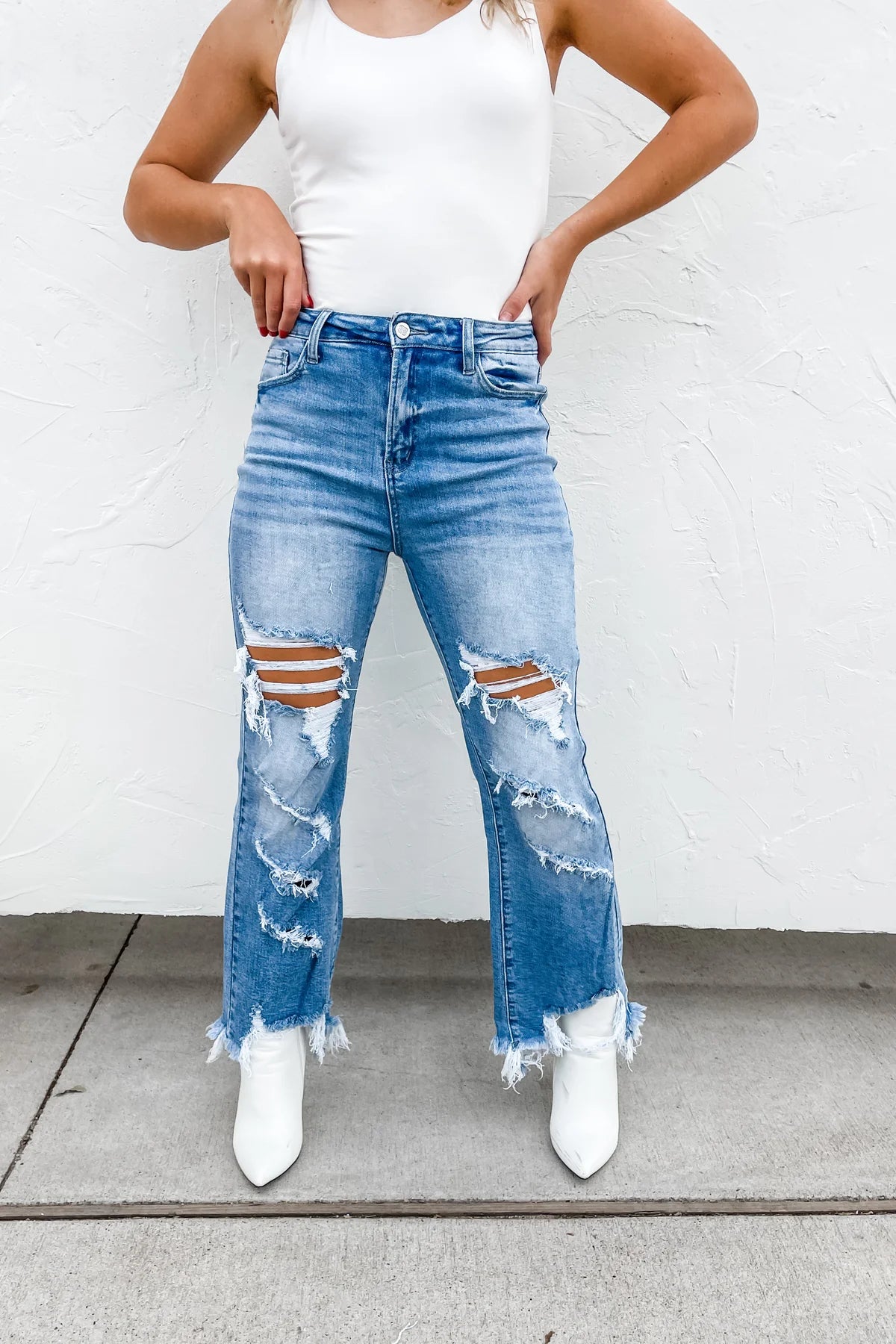 BLAKELEY Ripped Jeans-Light Wash
