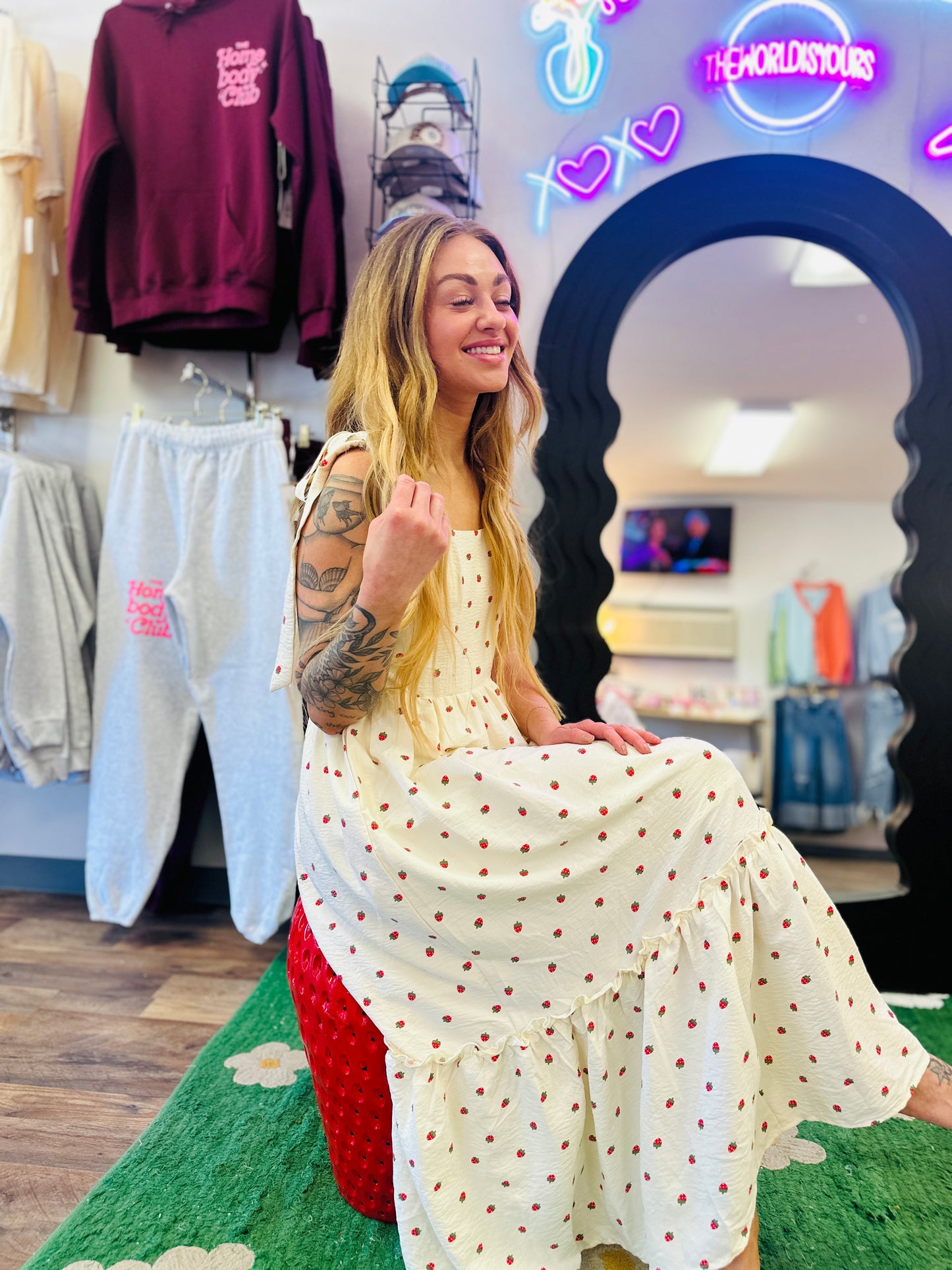 Strawberry Fields Midi Sundress