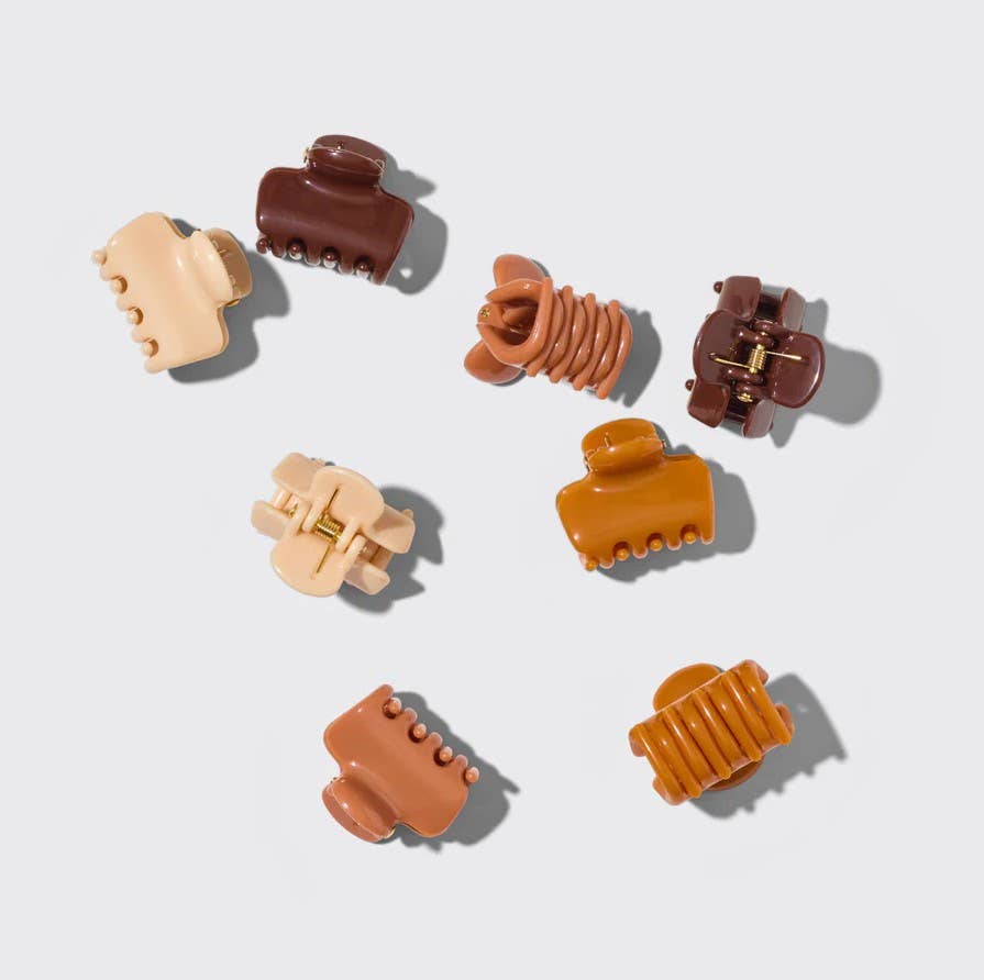 Kitsch| Recycled Plastic Mini Cloud Clips 8pc Set - Sedona